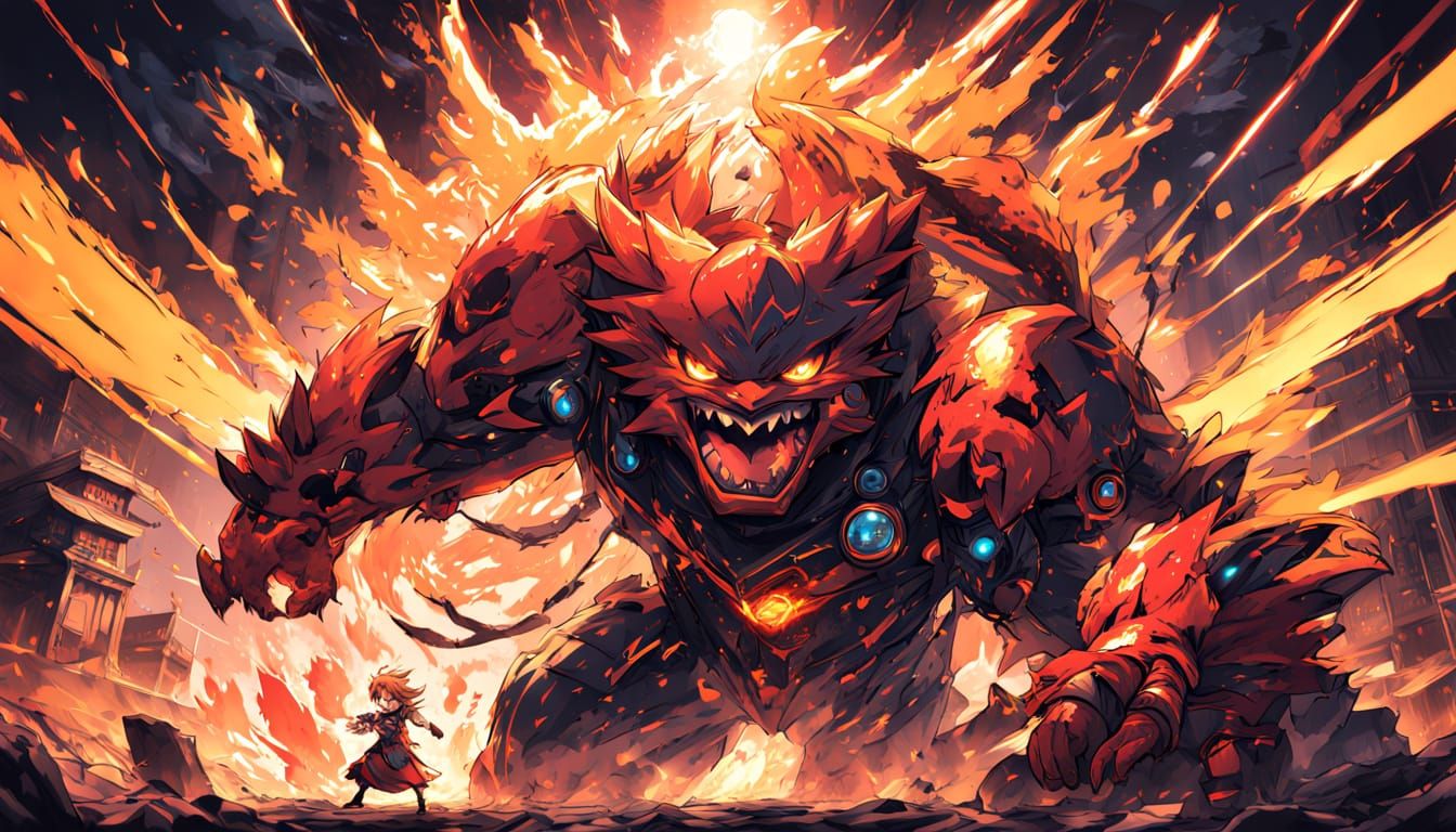 Anime Girl Battles Pikachu in Elmo Costume