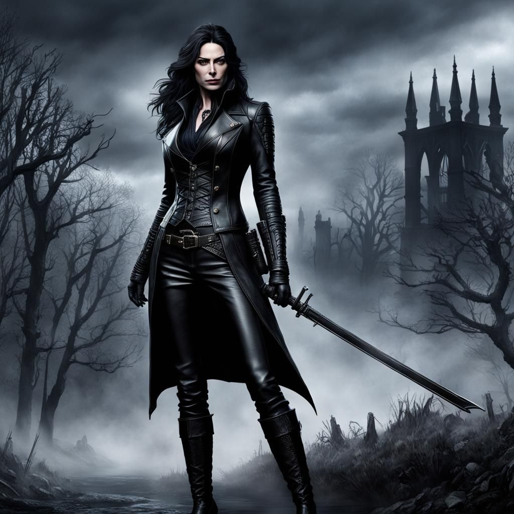 Michelle Forbes as Bloodborne Hunter in Leather