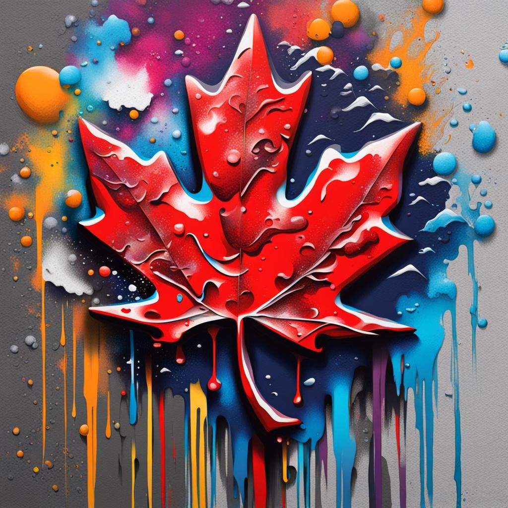 Colorful Canadian Graffiti Street Art