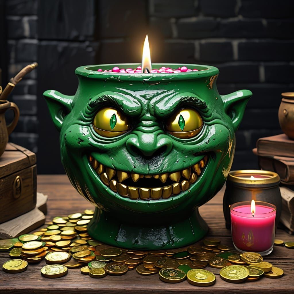 Dark Fantasy Portrait of a Cursed Treasure