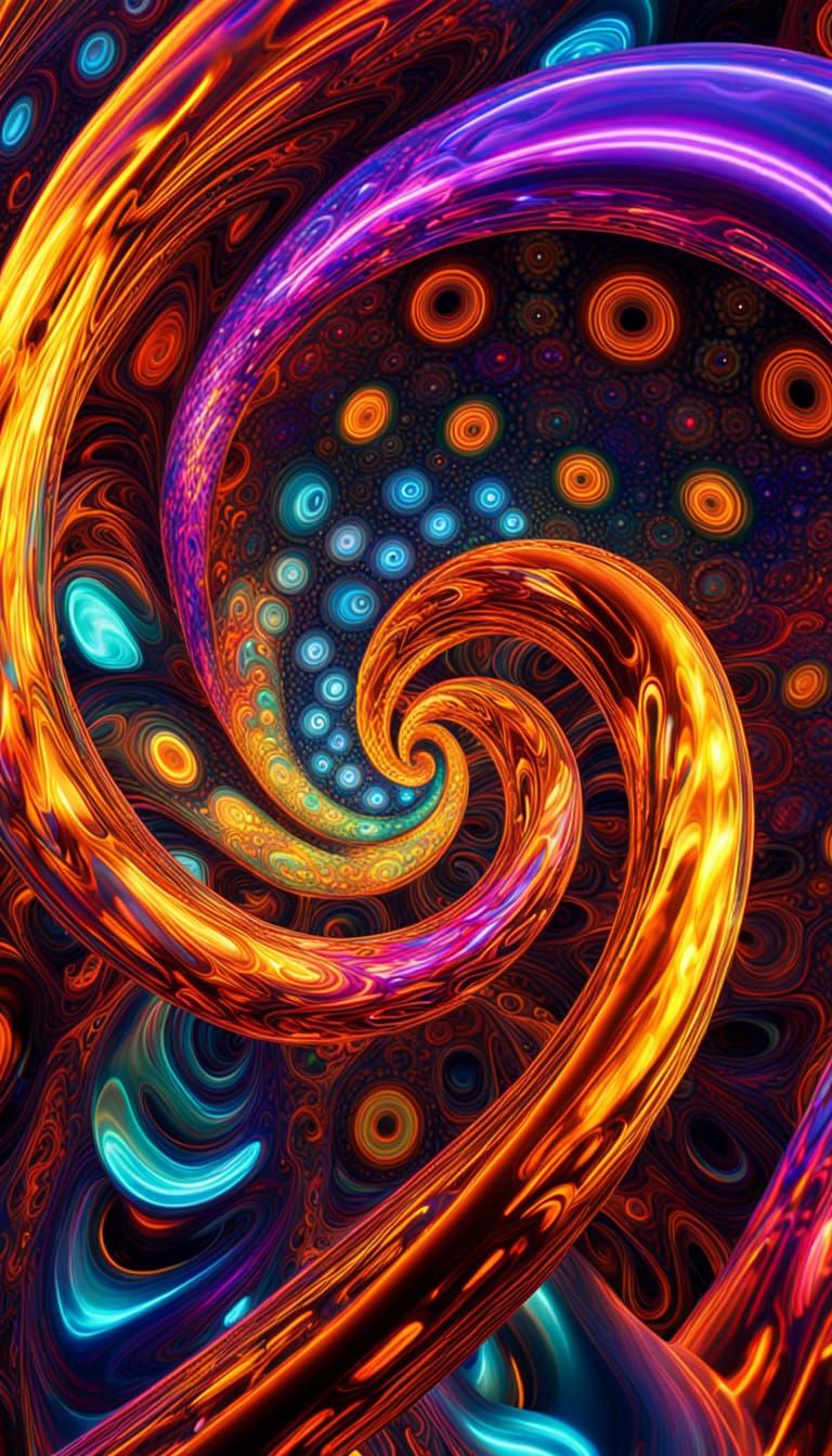 Infinity in Micro fractals in a Color graded   beautiful colorful cosmic elemental elegant detailed ethereal fantastical...