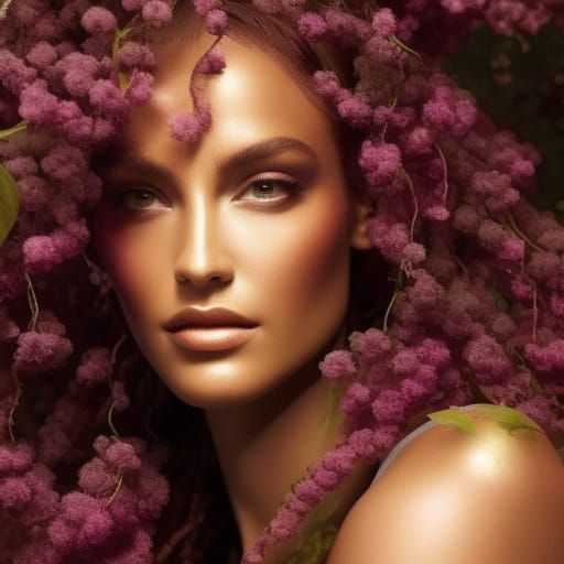 Detailed Fantasy Dryad Portrait in Concept Art Style