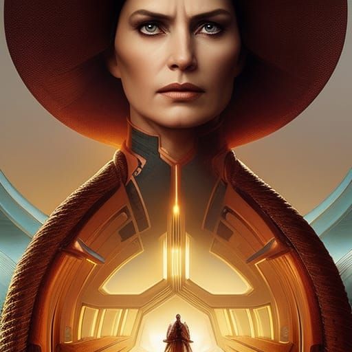 Bene Gesserit Honoured Mother Portrait in Digital Art Style
