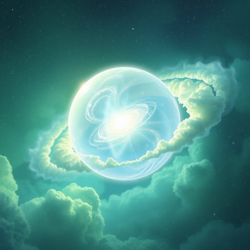 Starlight Alien Drifting Through Interstellar Void