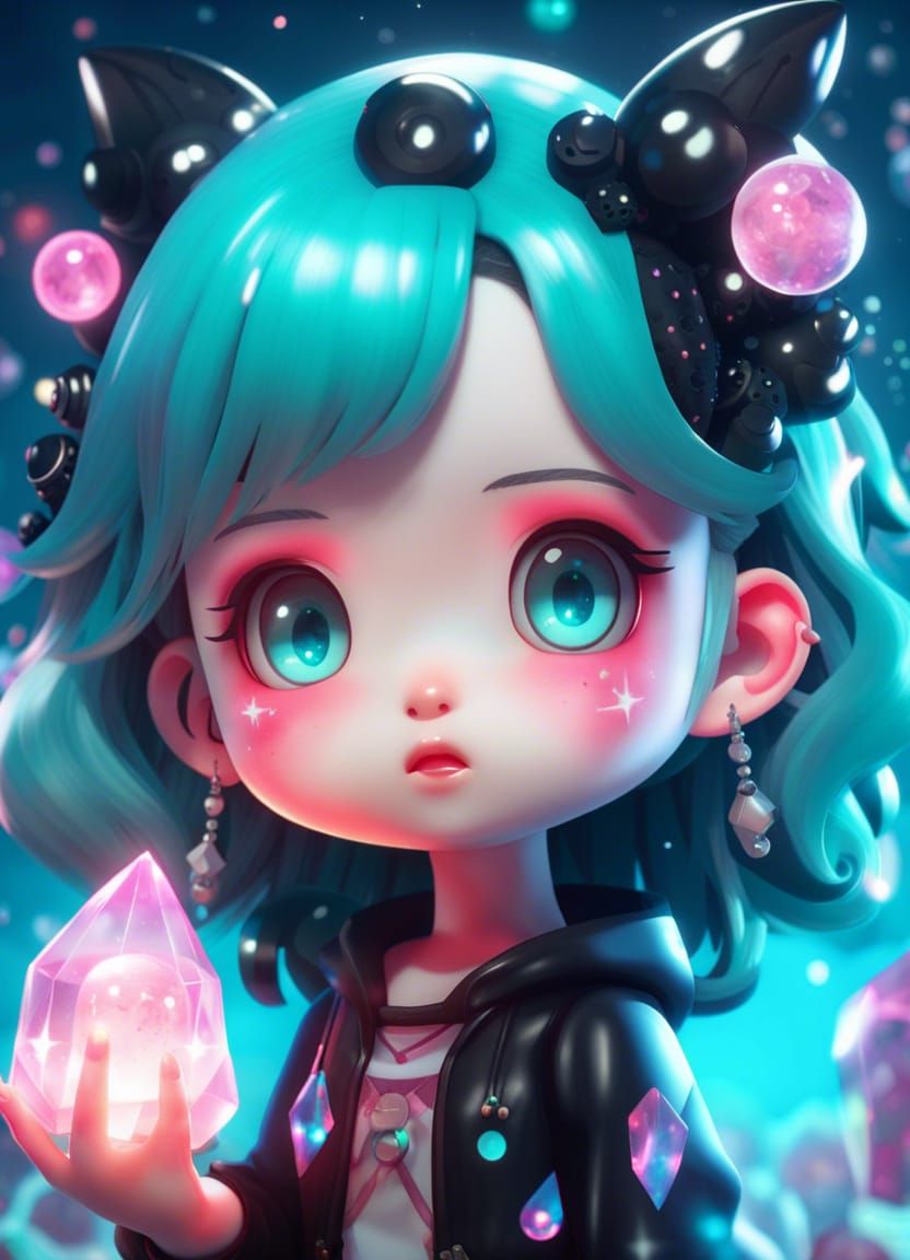 Dark Cyan Chibi Girl