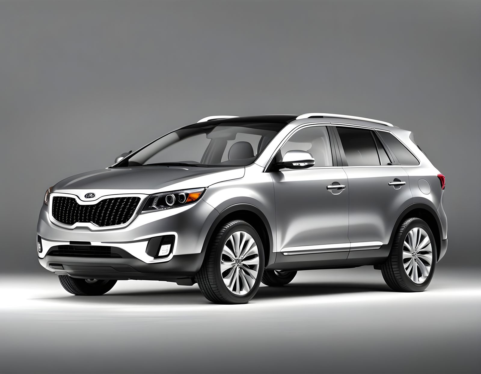Silver 2011 Kia MKX Luxury Crossover SUV: 3D Render