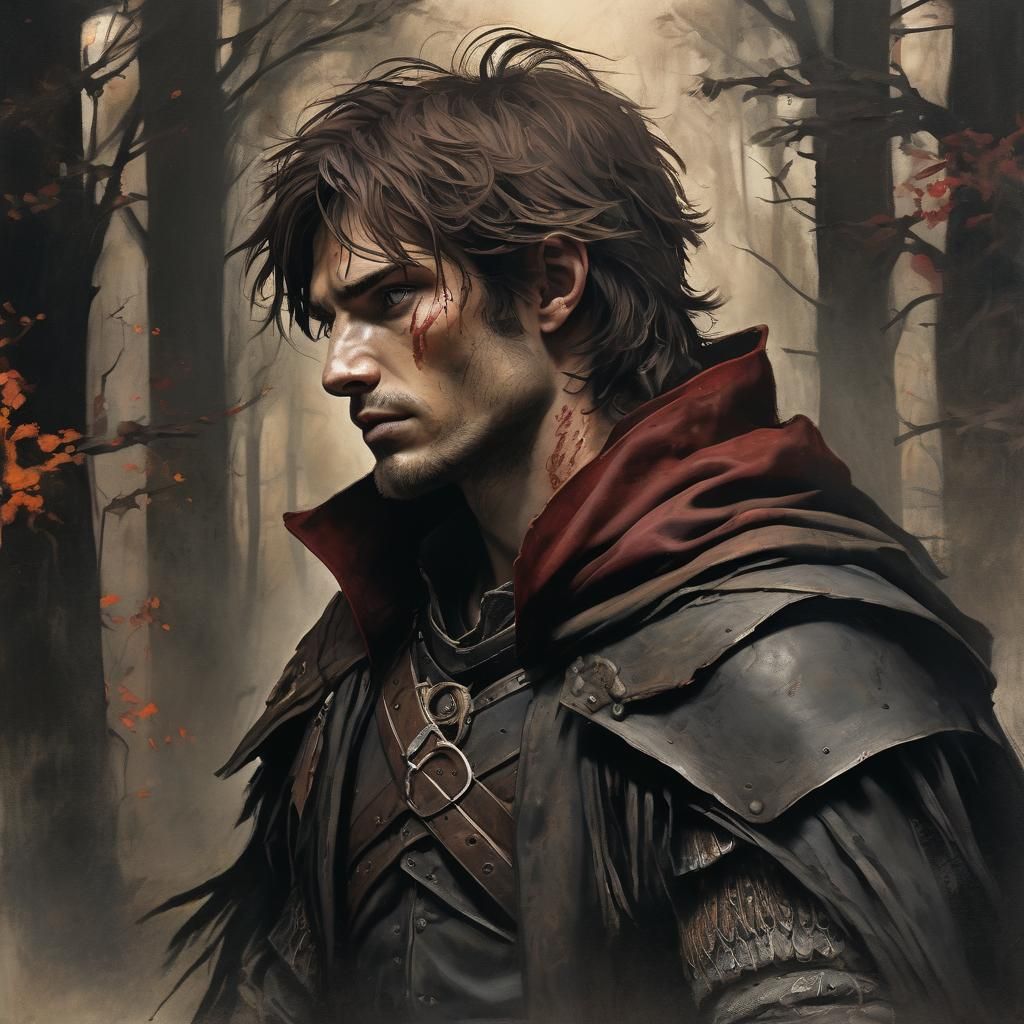 Medieval Ranger in Moody Charcoal