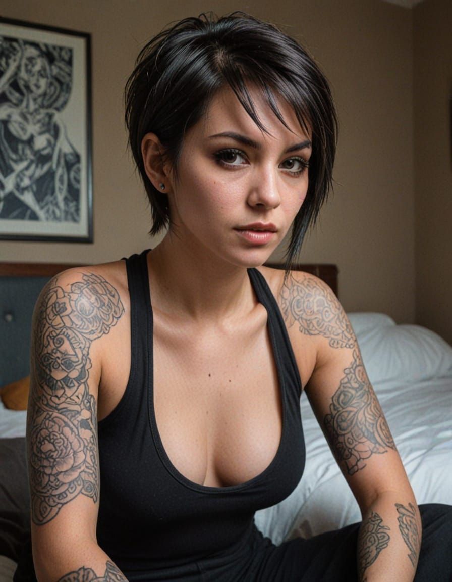 Attractive Contract Killer, Exhausted After Long Day