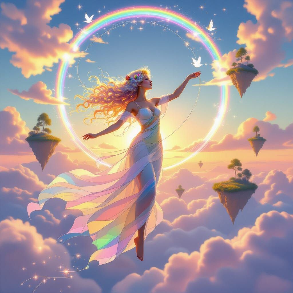 Ethereal Sky Weaver Creates Sunlight Bridges