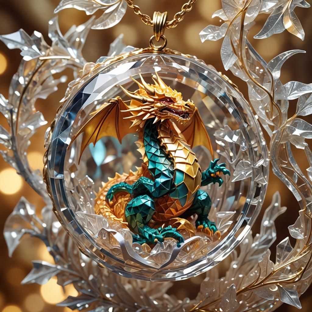 Crystal Dragon Origami Papercraft in Pastel Colors