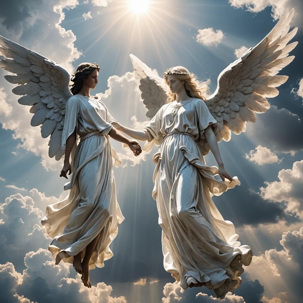 Angelic Contrast: White Angel vs. Fallen Angel