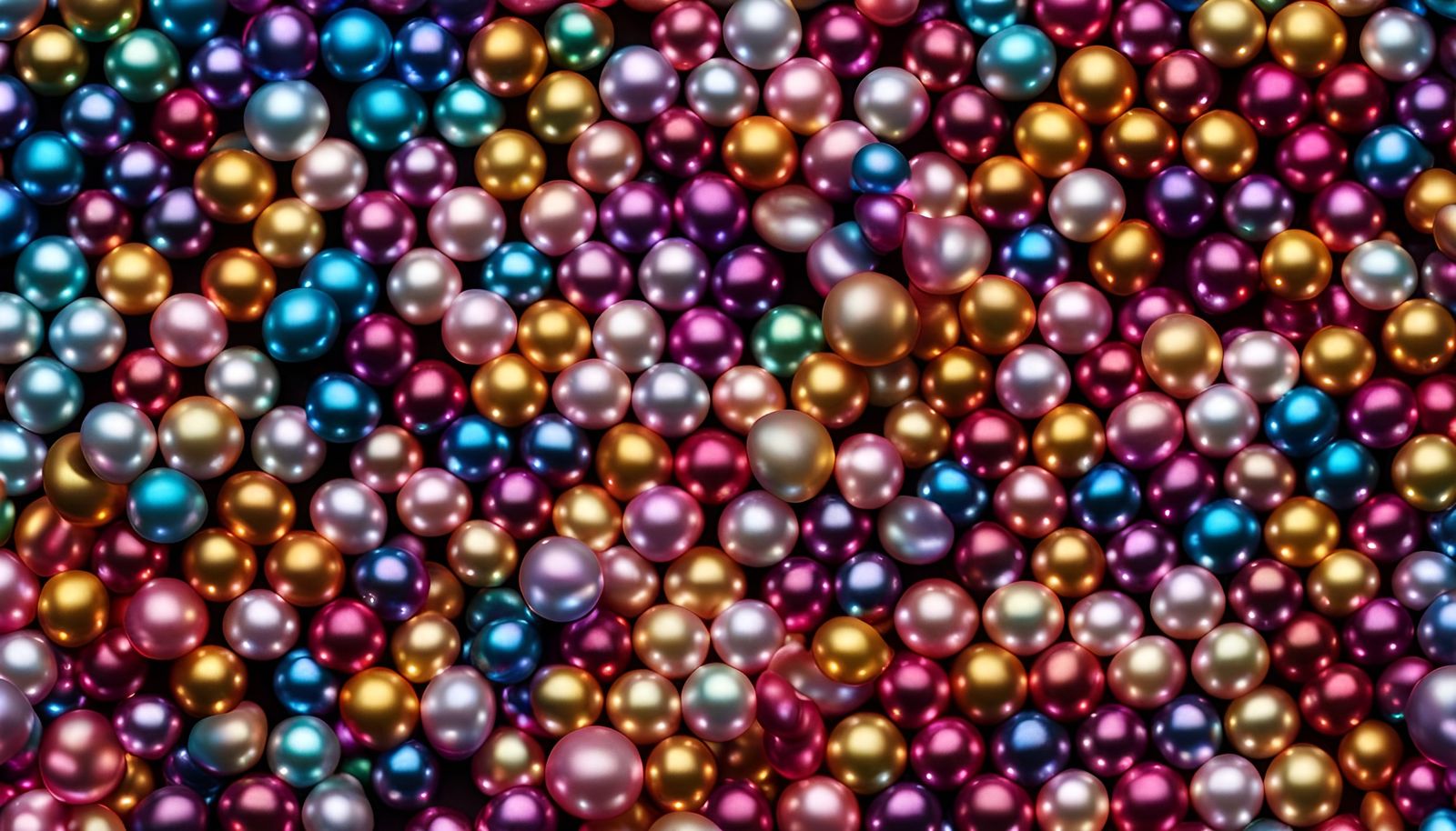 Endless Grid of Reflective Mystical Pearls