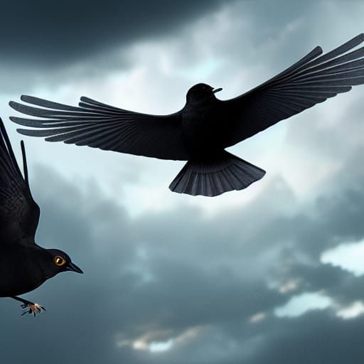 Dramatic Blackbird Digital Matte Painting