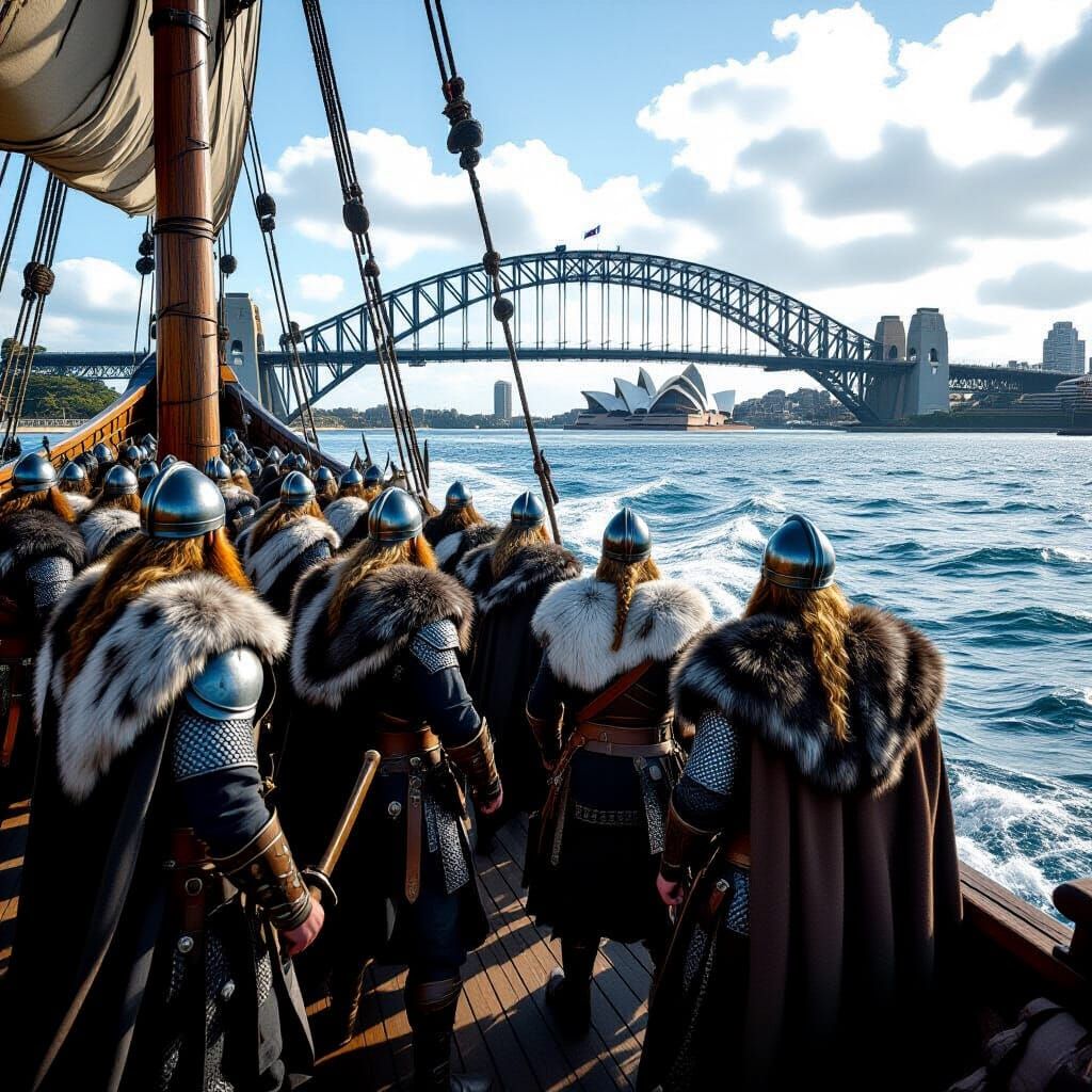 Vikings Discover Sydney Harbour in Cinematic Realism