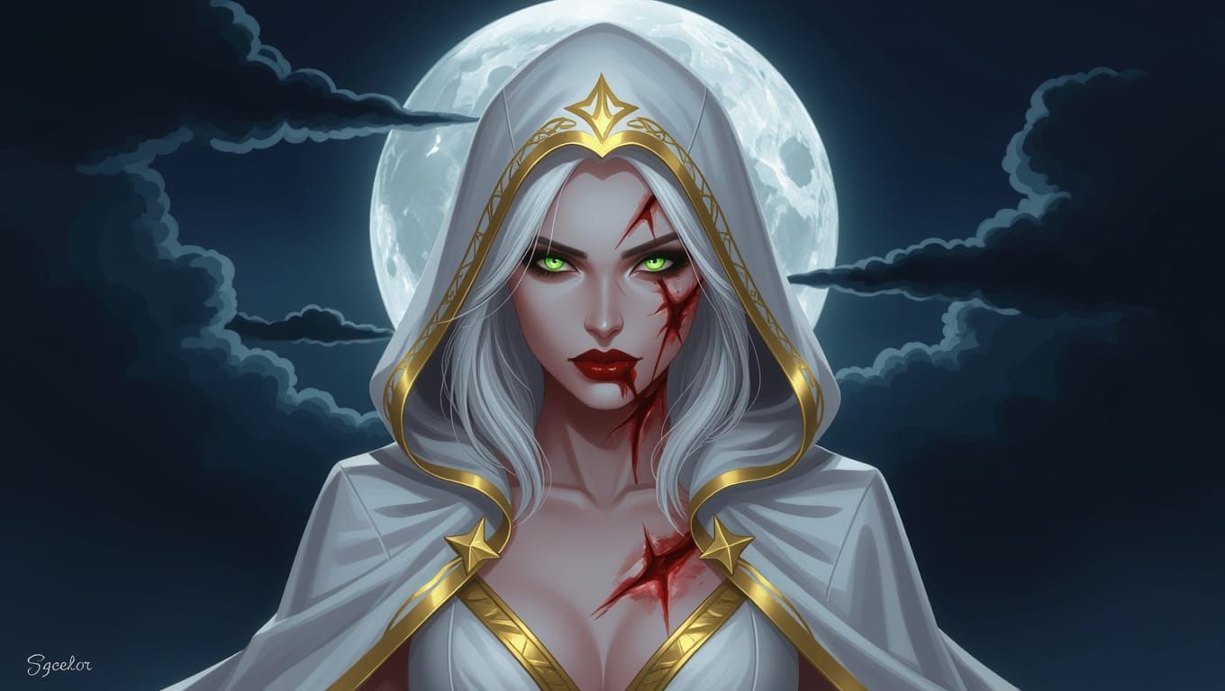 Surreal Beauty Haunted by the Werewolf's Fury in Hyper-Reali...