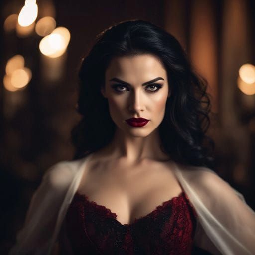 Beautiful Vampire Ready to Attack in Royo Style