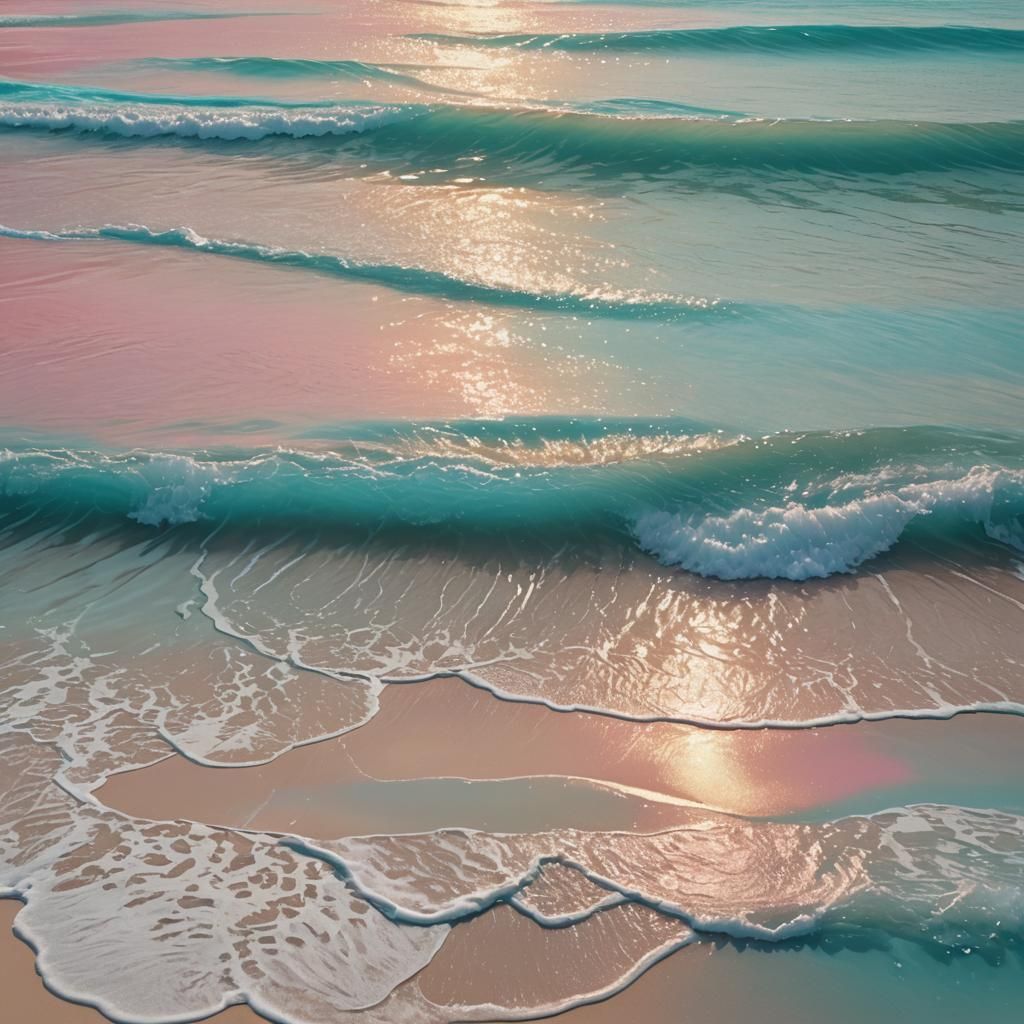 Dreamlike Seascape in Vibrant Digital Matte Painting