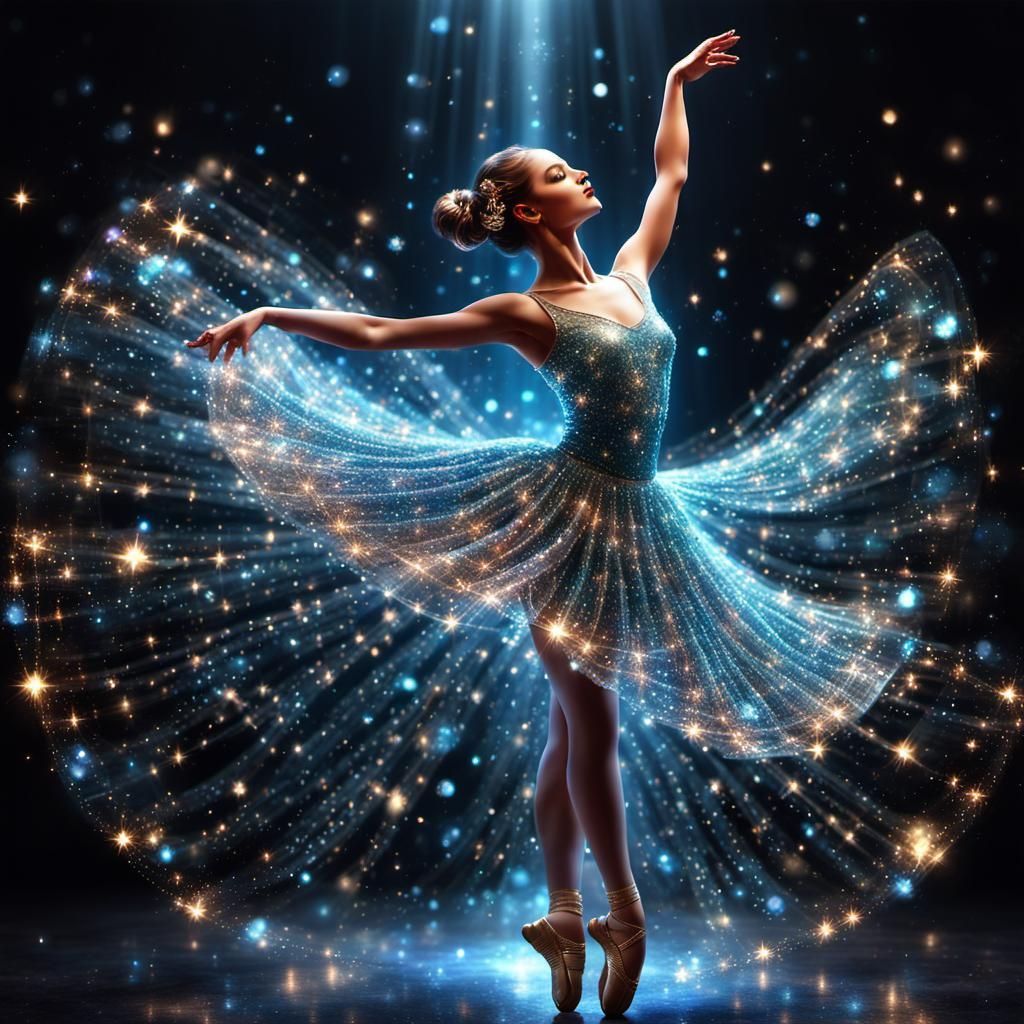 Magical Ballet Dancer in Sparkling Dress