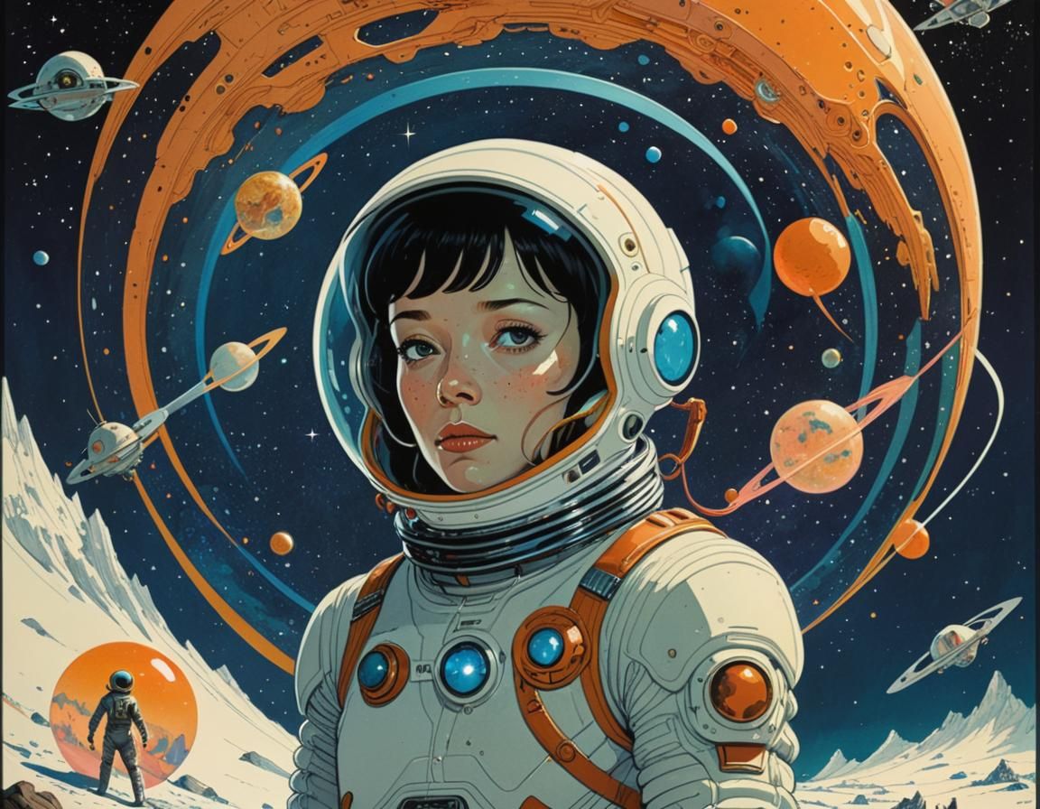 Lost in Space: Retro Sci-Fi Film Poster