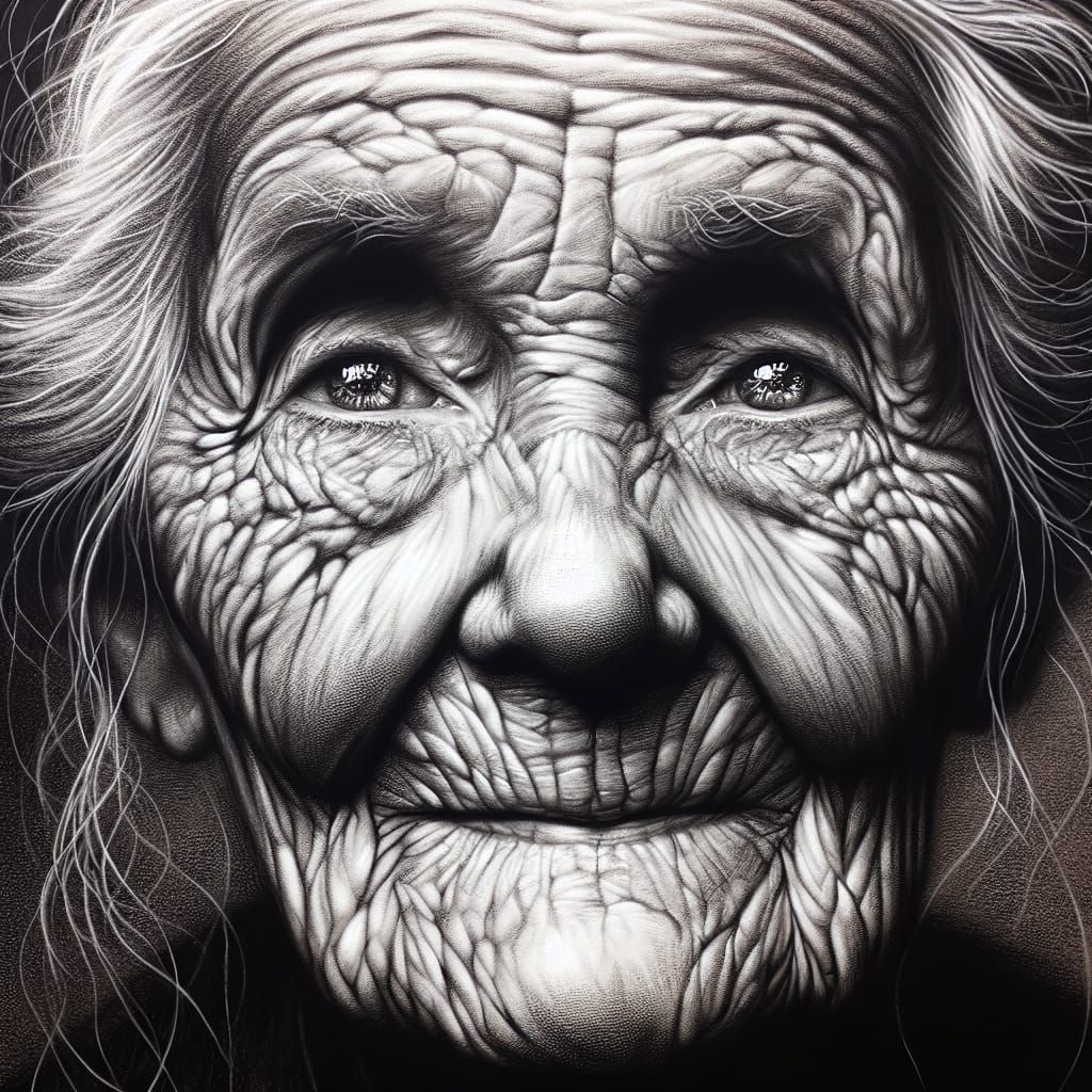 Portrait of a very elderly lady #2