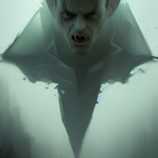 Sinister Figure in Shadow, Gothic Art Style