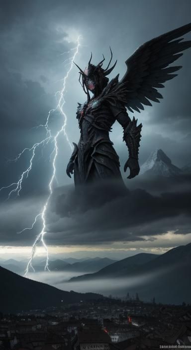 Gargantuan Angel of Destruction Rises from Alps