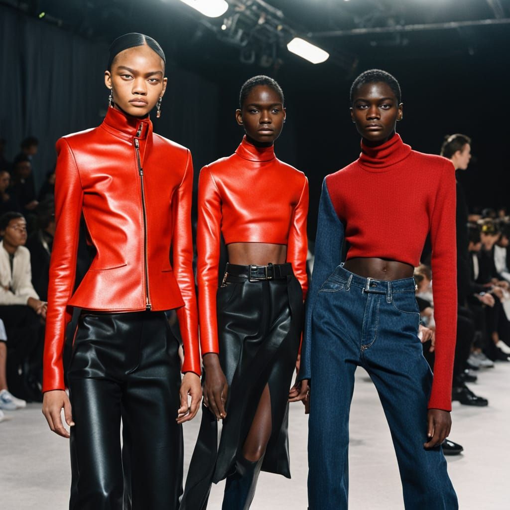 Fashion Models Showcase Balenciaga Luxury Style