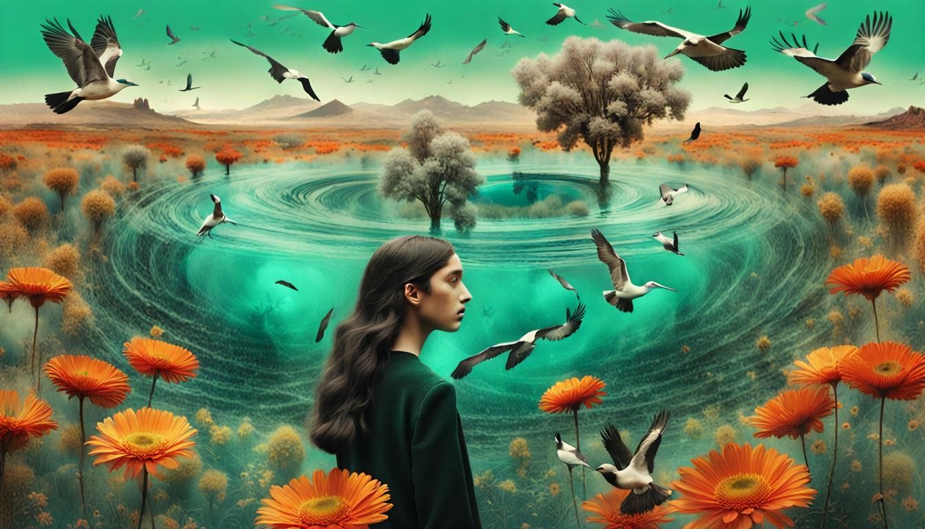 Mesmerizing Digital Collage: Gratitude and Transformation