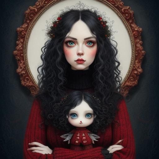 Quirky Christmas Character in Surreal Digital Art