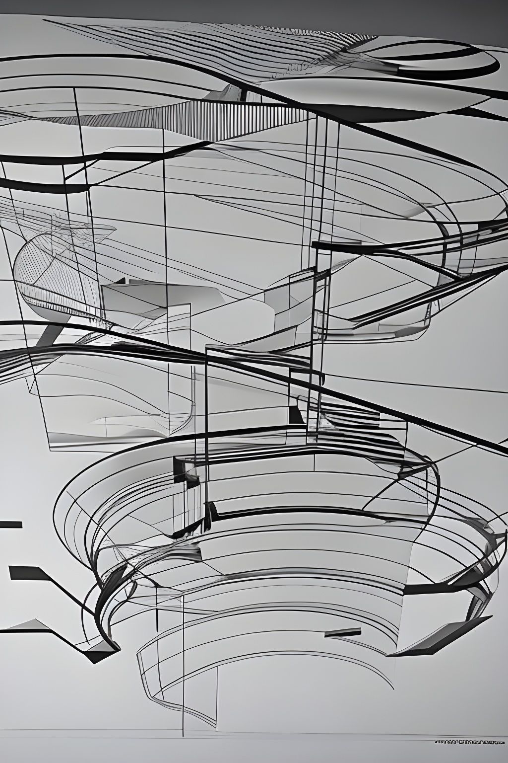 Detailed Graphic Score Inspired by Bauhaus Design