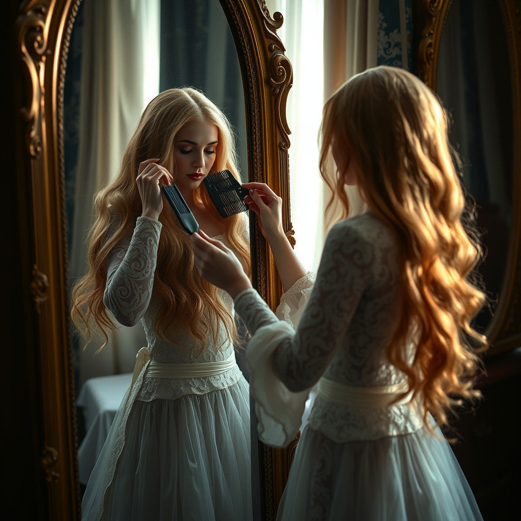 Infinite Reflections: A Surrealist Digital Portrait