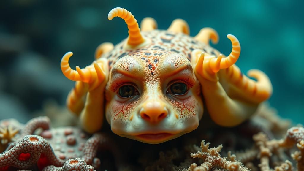 Sea Slug with Actress Face: Photorealistic Portrait
