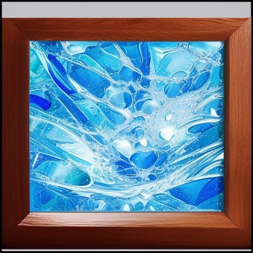 Cracked Glass Abstract Water Diamond Painting