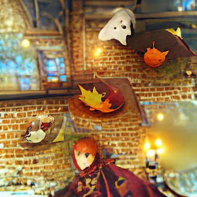 Autumn Ghost in Noble Cafe Scene