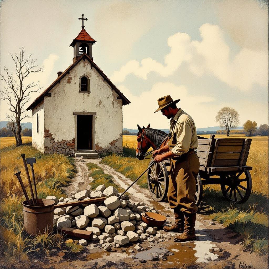 Man Builds Church in a Metaphysical Landscape