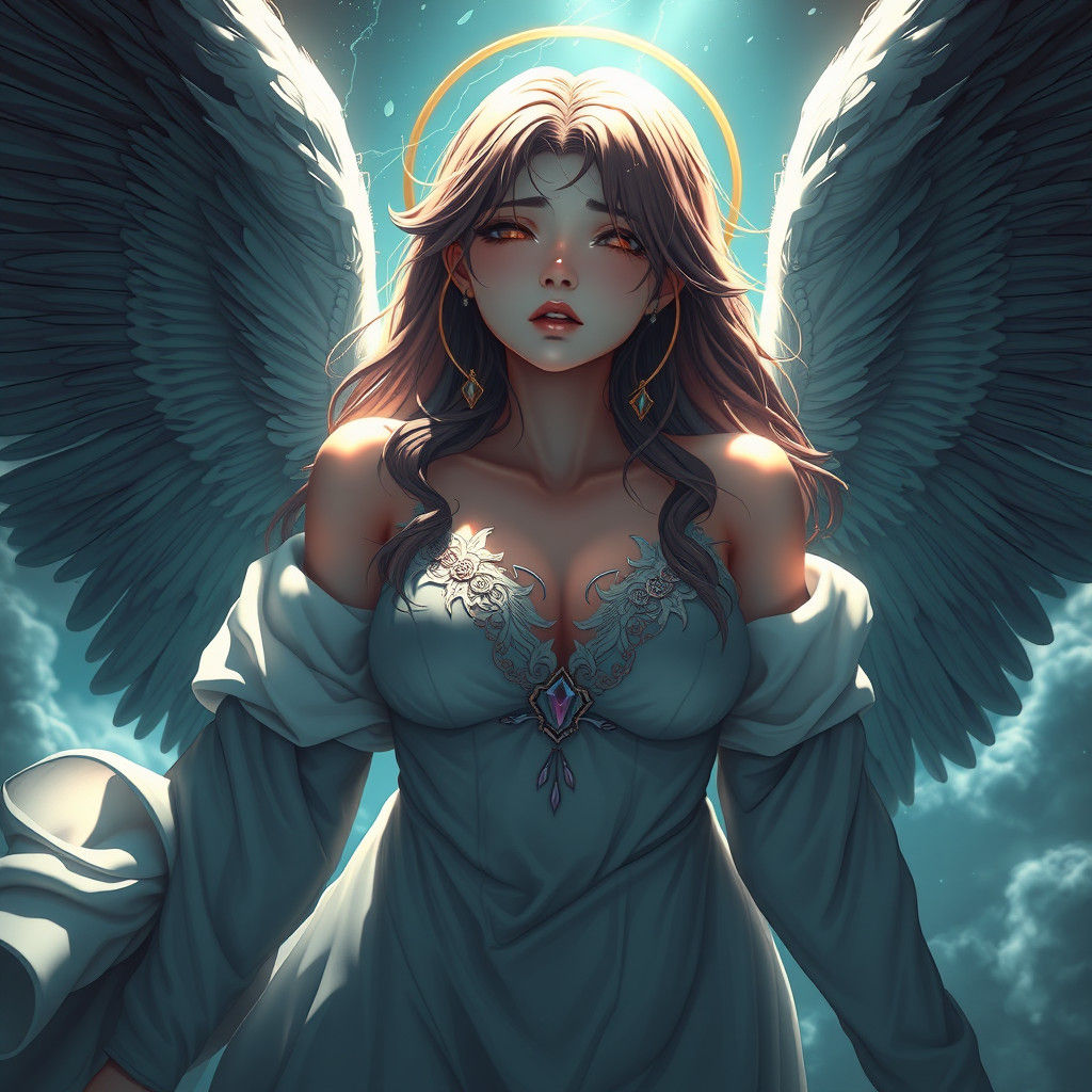 Crying Angel Falls: 3D Anime Art