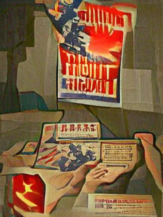 Vintage Propaganda Poster of Global Conflict