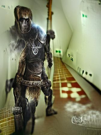 Draugr in Hallway: CryEngine Photoillustration