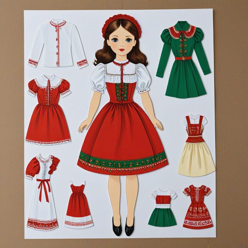 Hungarian paper doll