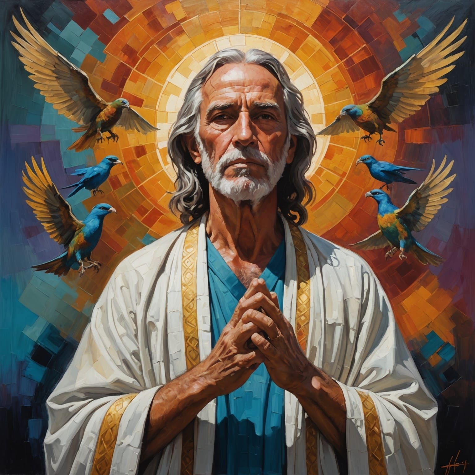 Divine Healing: An Oil Painting