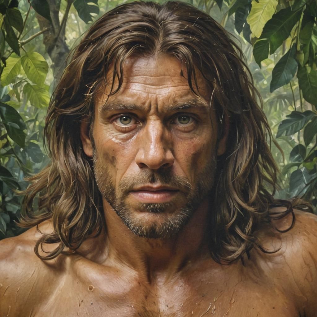 Tarzan's Jungle Self-Portrait: An AI Interpretation