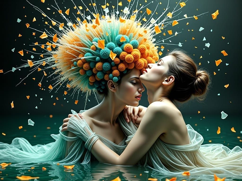 Man's Imagination Shatters in Abstract Reality