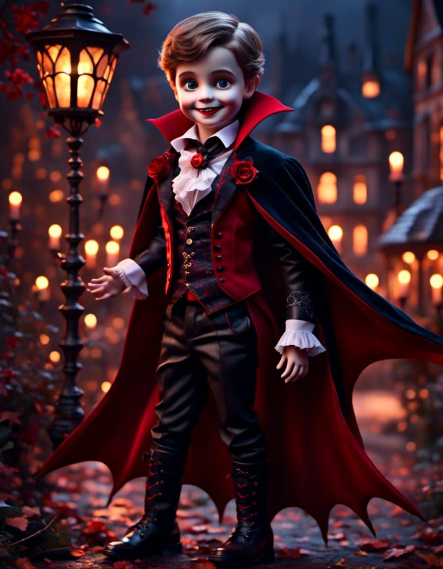 Handsome Vampire in Adorable 3D Style