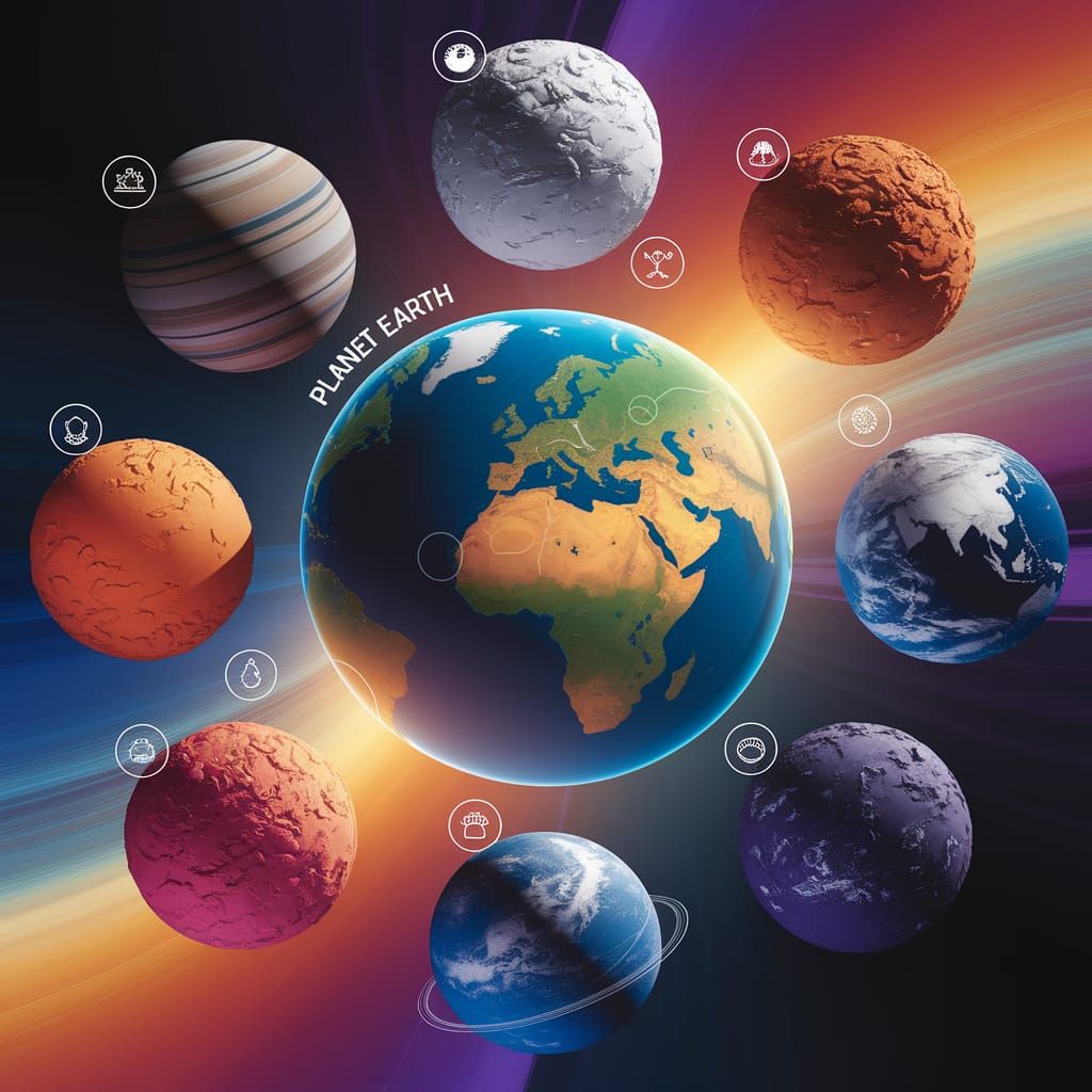 Earth's Evolution in 3D Digital Art