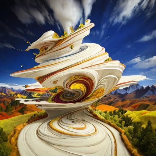 Stunning Warped Scene in Vivid Technicolor