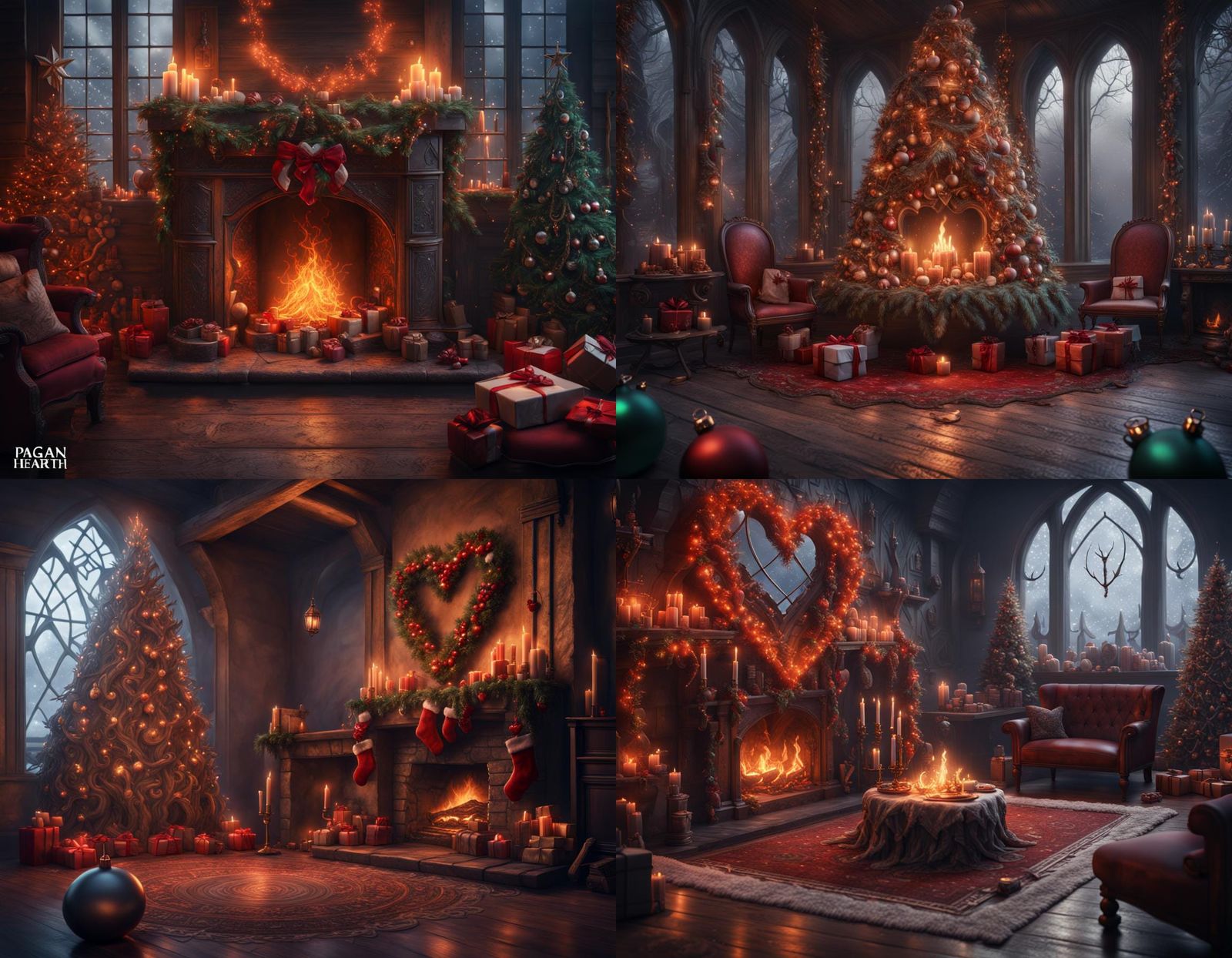 Pagan Hearth to Christmas Heart: Detailed Matte Painting