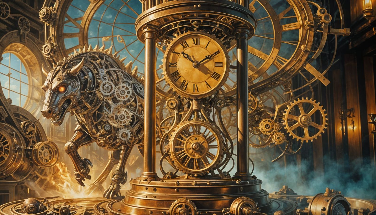 Da Vinci Mechanical Beast Destroys Timekeepers' Tower