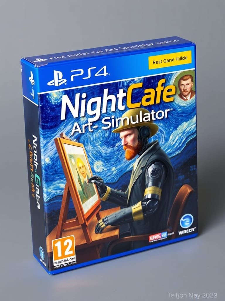 Cyborg Van Gogh's NightCafe Art Simulator