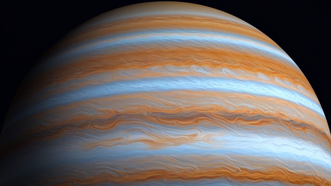 Cosmic Neo-Impressionist Jupiter Panorama