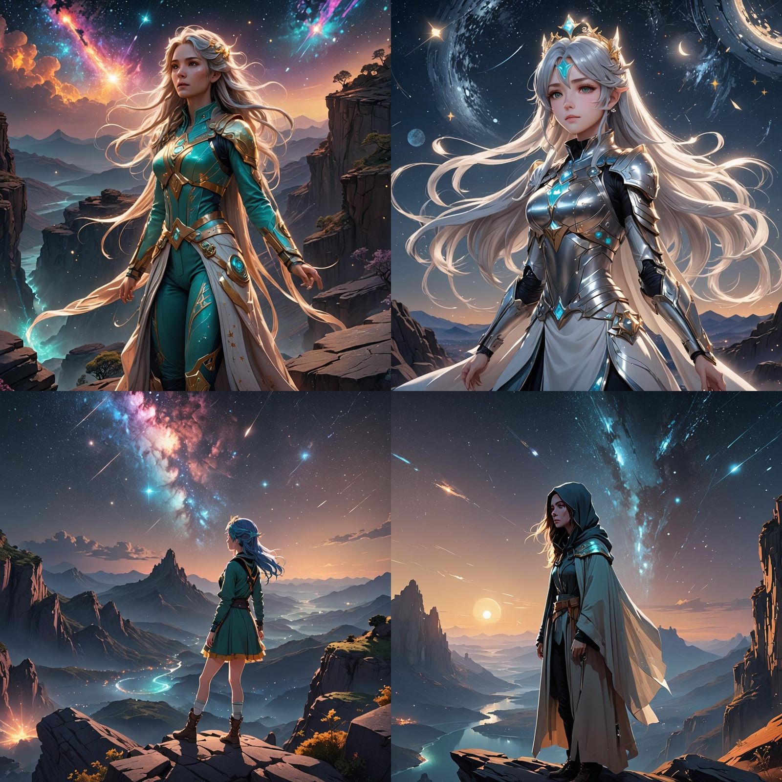 Starlight Princess on a Cosmic Journey: 3D Anime Art